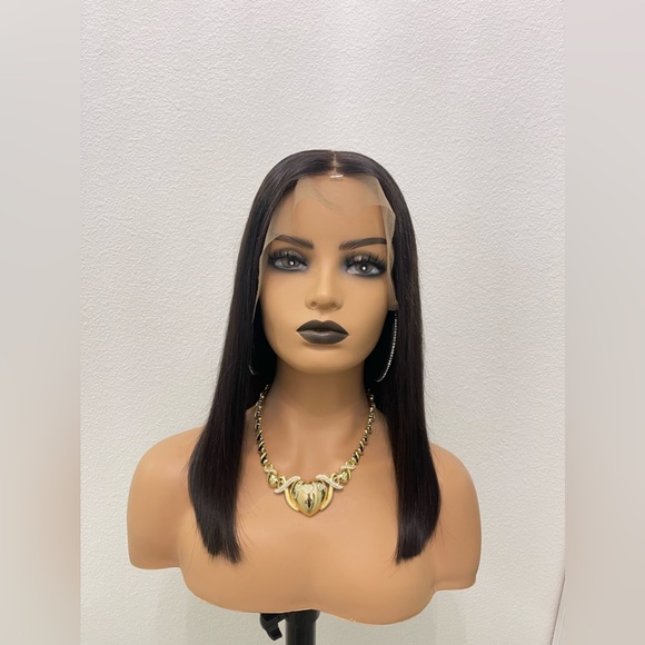 New! 12” Virgin Human Hair Bob Cut Wig - Picture 5 of 12